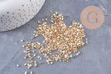 Sable verre doré 1- 1.5mm non percé, x10gr (G0228)