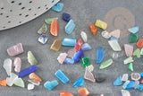 Sable verre multicolore 2.5~5mm non percé, x20gr (G5191)