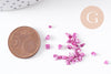 Sable verre rose fuchsia métallisé 1-1.5mm non percé, x10gr (G1460)