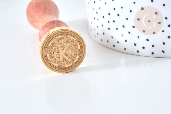 Sceau en metal lettre K cire à cacheter,personnalisation invitations DIY,25mm x1 G7745