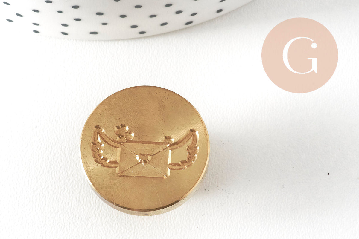 Cera para sellar sobres con alas de sello metálico, suministro para crear sellos personalizados, invitación de boda DIY, 25 mm x1 G4725