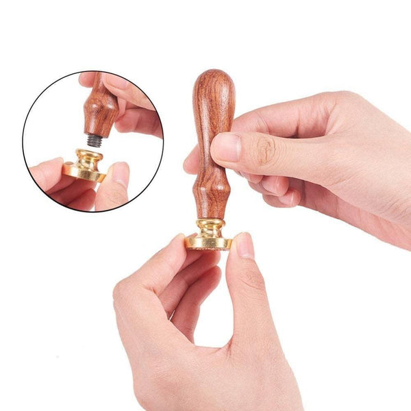 Sceau metal feuille cire à cacheter,une fourniture pour création de sceaux personnalisés pour invitation de mariage DIY,25mm x1, G3996