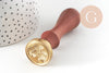 Metal seal gingko leaf sealing wax 25mm x1 (G4952)