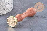 Sceau métal logo personnalisé cire à cacheter, fourniture pour création de sceaux personnalisés pour invitation de mariage DIY, x1 (G4942)