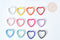 Support Cœur porte-clés fer multicolore 31mm, x1 (G7836)