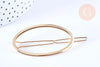 Support barrette clip métal doré ovale 54mm, x1 (G6599)