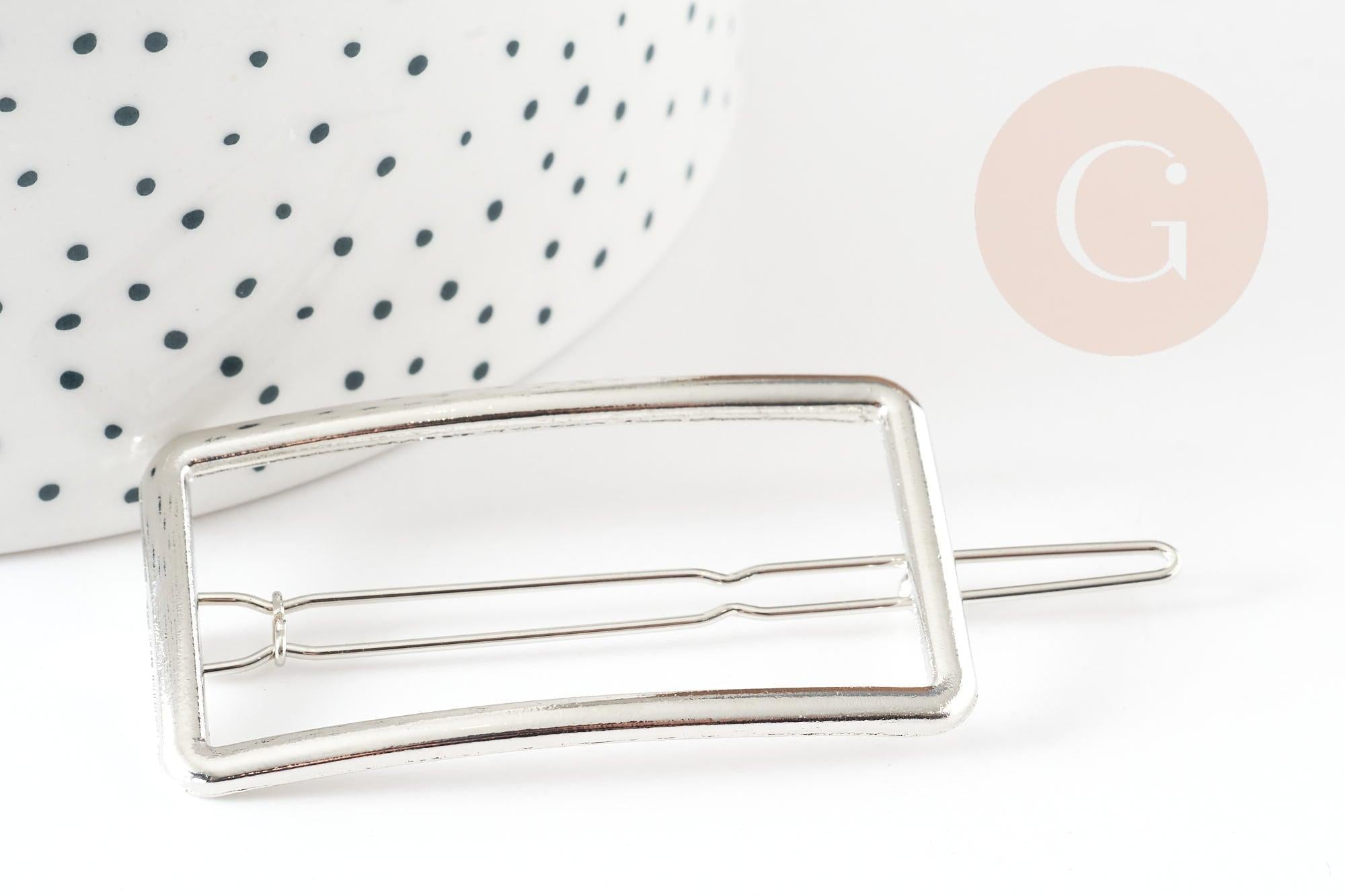 Support barrette clip rectangle zamac platine 55mm, x1 (G9315)