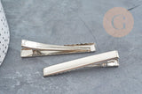Support barrette pince crocodile fer platine 57mm, x2 (G4983)