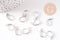 Support boucle Dormeuses boucles d'oreille platine 13mm, x50 (G0085)