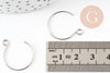 Support boucle crochet rond acier inoxydable 304 platine 22mm, x10 (G9325)