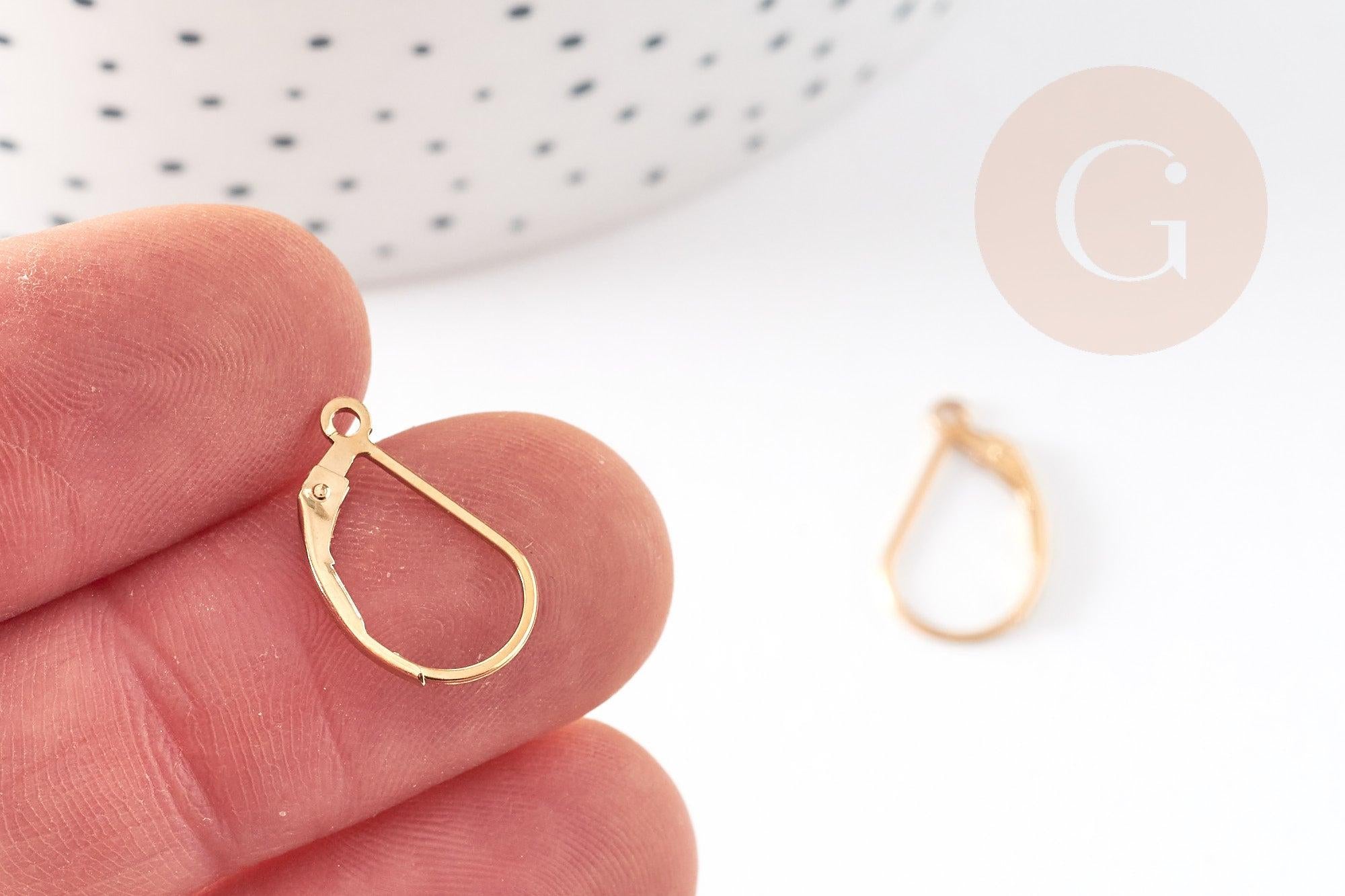 Support boucle dormeuse gold-filled 15.5mm, x2 (G1356)