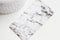 EP-Support carton marbré blanc boucles 9.5x5.5cm, x10 (G3636)