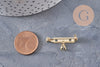 Support de broche et pendentif en zamac doré 26mm, x1 (G10987)
