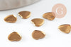Support de cabochon coeur laiton brut 6x6mm, x50 (3g) (G2239)