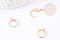 Supports boucles dormeuses acier 304 inoxydable doré 14.5mm, x10 (G0073)