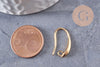 Supports boucles hameçons laiton doré 18K 19mm, x10 (G2501)