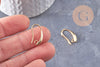 Supports boucles hameçons laiton doré 18K 19mm, x10 (G2501)