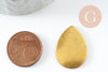 Supports cabochons goutte 18x25mm laiton brut, x10 (G2240)