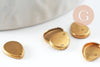Supports cabochons goutte 6x8mm laiton brut, x20 (2gr) (G1918)