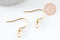 Supports de boucles crochets acier 304 inoxydable doré 24K 18x16mm, x10 (G9525)