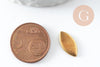 Supports de cabochons marquise laiton brut 15x7mm, x20 (3.7gr) (G1743)