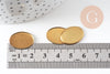 Supports de cabochons ovales 13x18mm laiton brut, x20 (3,7gr) (G0495)