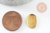Supports de cabochons ovales laiton brut 14x10mm, x20 (3.8g) (G0671)