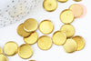 Supports de cabochons rond laiton brut 14mm, x20 (G4889)