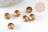 Supports de cabochons ronds 5mm laiton brut, x20 (G2002)