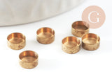 Supports de cabochons ronds 5mm laiton brut, x20 (G2002)