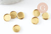 Supports de cabochons ronds laiton brut 7mm, x20 (G4903)