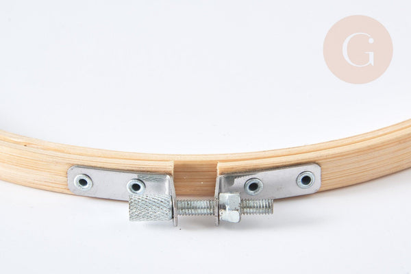 Tambour de broderie bambou clair 200x10mm, x1 (G7662)