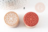 Tampon bois dentelle 3cm, x1 (G0334)
