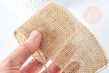 Toile de jute beige 65mm, x1 Mètre (G8376)