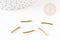 Tubes courbes laiton doré 15mm, x50 (3.5gr) (G4761)