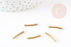 Tubes courbes laiton doré 15mm, x50 (3.5gr) (G4761)