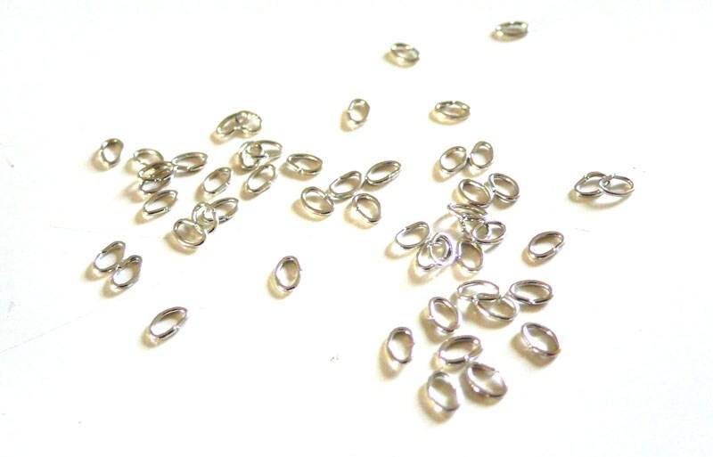 anneaux ovales platine 4.5mm, x1gr (G1023)
