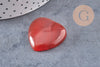 cabochon coeur pierre naturelle et de synthèse 29-30mm, x1 (G3995)