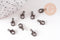 fermoirs mousquetons noirs metalgun 10mm, x20 (G0996)