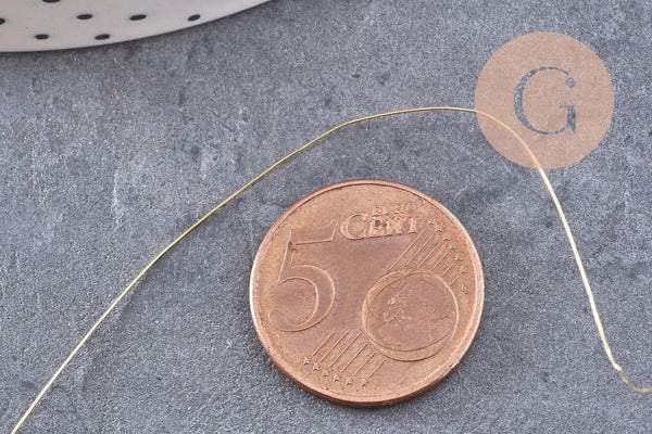 fil de cuivre doré 0.3mm, x1 bobine de 10 mètres (G6184)