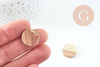 pendentif disque bois résine paillettes, bois naturel, perle bois rond, Perle géométrique,perle ronde,création bijoux bois,18mm, x5, G1994
