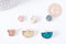 pendentif imitation pierre résine druzzy pierre lune 14-26mm, un pendentif pour création bijoux pierre, x1 (G5911)