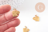 pendentif sachet de thé en laiton, x1 G7523