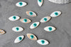 perle ovale nacre naturelle blanche mauvais oeil 18.5mm, x5 (G3914)