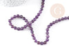 perle ronde amethyste violette naturelle 6mm, perles pour bijoux en pierre naturelle, x1 fil de 38cm (G1559)