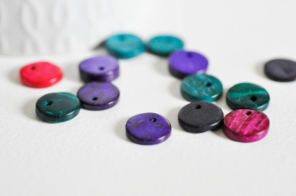 perles disque coco vert, bois naturel,perles bois,Perles géométriques,perle ronde bois création bijoux,12mm, les 50-G0011