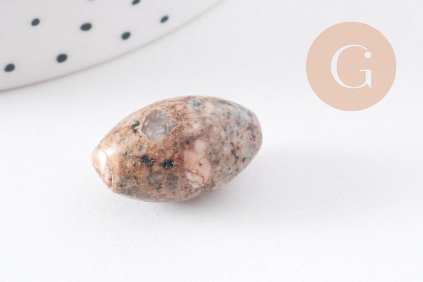 perles jaspe sésame rose naturel 15-34mm, divers lots (G2211)