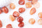Pierre aventurine rouge naturelle brut roulée 22-30mm, x20gr (G5780)