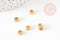 rondelles fleurs laiton doré 6mm, perles dorées, perles intercalaires, x50 (G5650)