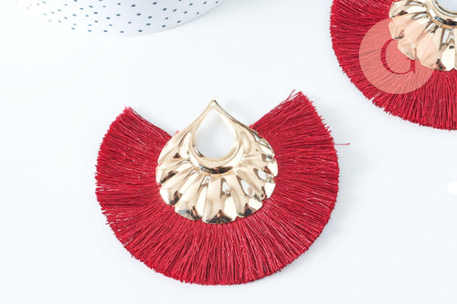 textile pendants, pompoms for DIY jewelry